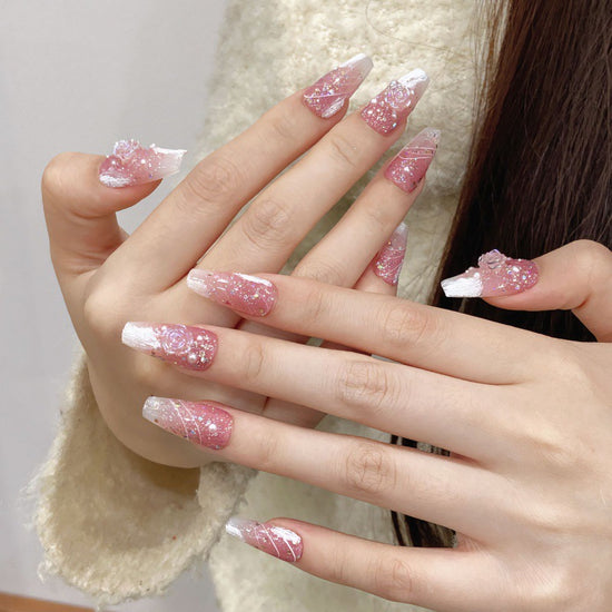 Blooming Flower Press-On Nails