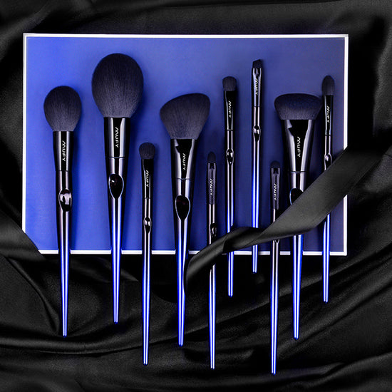 10-Piece Blue Brush Set
