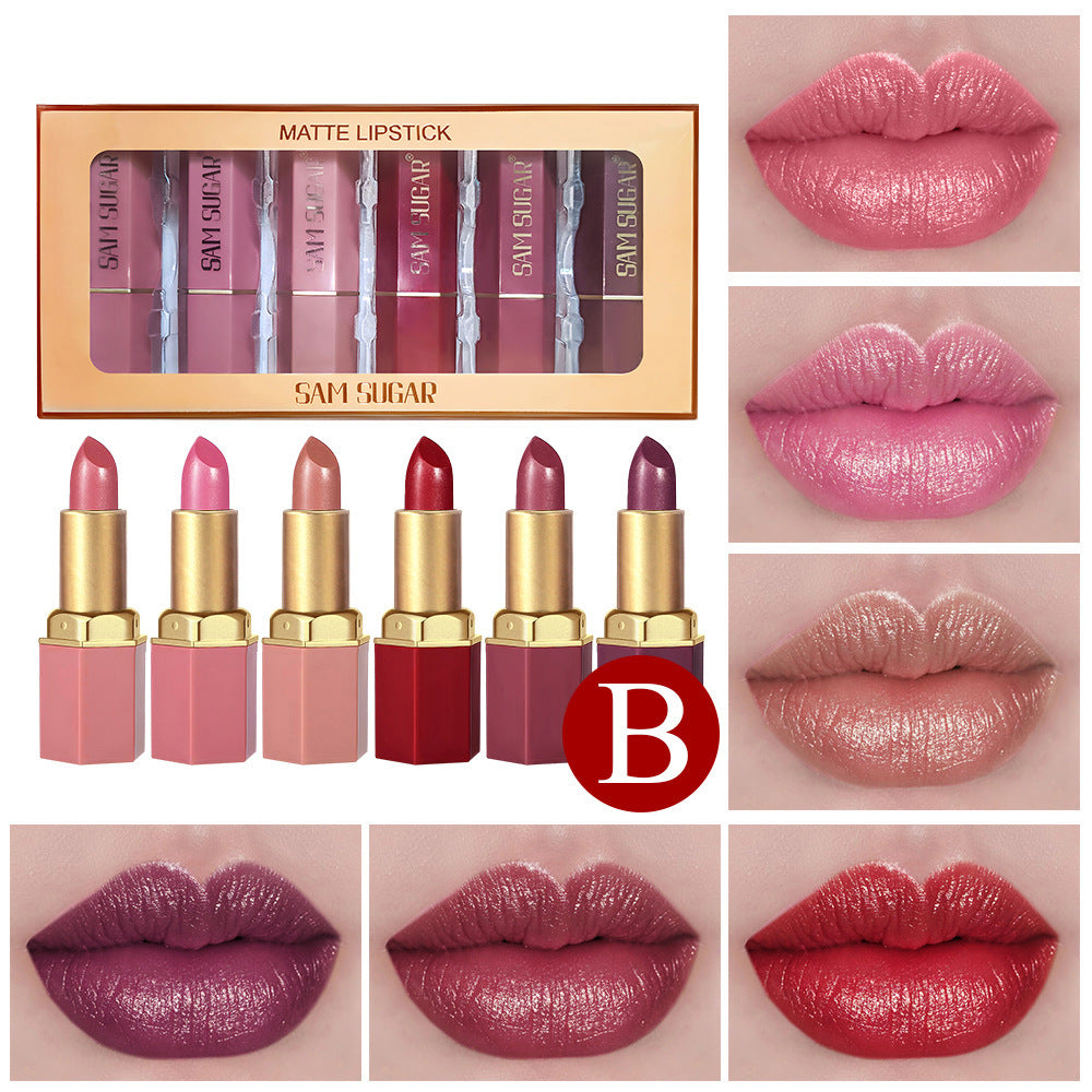 6-Piece Pearl Velvet Lipstick Set