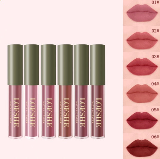6-Color Matte Lipstick Set