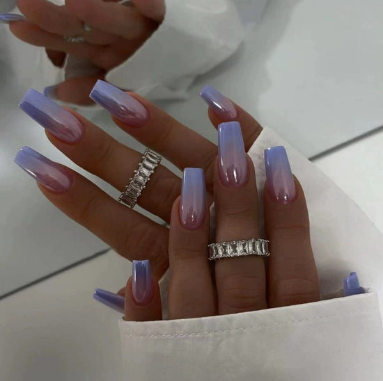 Long Gradient Press-On Nails