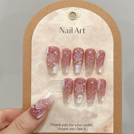 Blooming Flower Press-On Nails