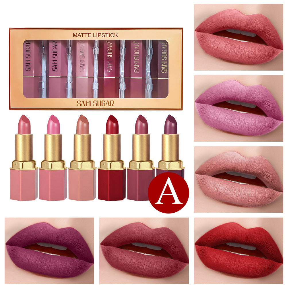 6-Piece Pearl Velvet Lipstick Set