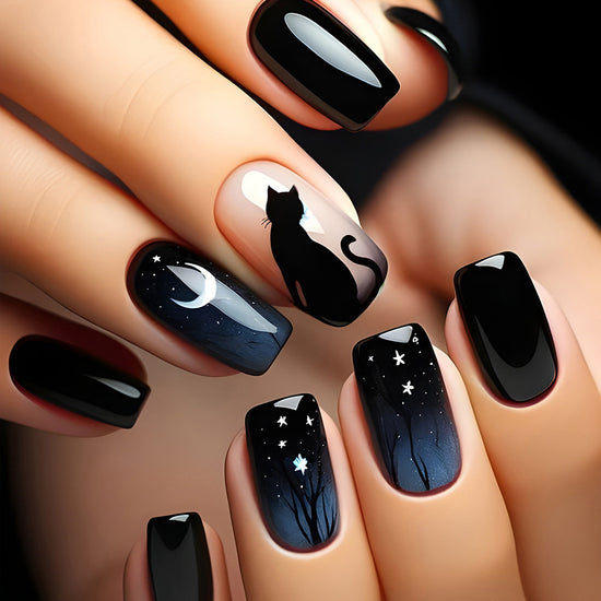 Cat Moon Press-On Nails